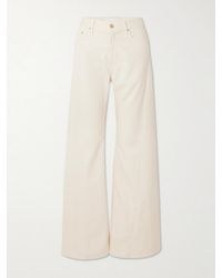 Mother - Snacks! The Lemon Twist Sneak High-Rise Wide-Leg Jeans - Lyst