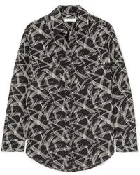 Equipment Signature Printed Silk Shirt - Black
