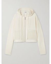 Loewe - Leather-Trimmed Wool-Blend Hoodie - Lyst
