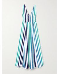 Emporio Sirenuse - Nellie Striped Cotton Maxi Dress - Lyst