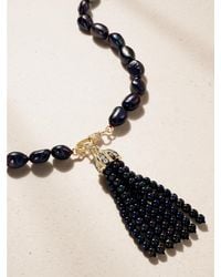 Lucy Delius - 14-Karat, Diamonds And Pearl Beaded Necklace - Lyst
