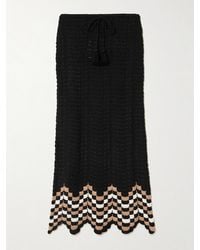 Escvdo - Sumac Midirock Aus Gehäkelter Baumwolle Mit Wellenkante - Lyst