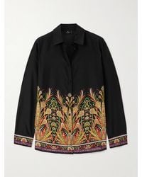 Etro - Hemd Aus Einer Baumwoll-Seidenmischung Mit Print - Lyst