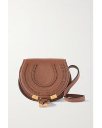 Chloé Marcie Micro Textured-leather Shoulder Bag - Brown