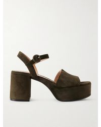 Gianvito Rossi - Carol 35 Suede Platform Sandals - Lyst