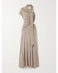 Christopher Esber - Maxikleid Aus Jersey Mit Raffungen - Lyst