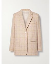 LoveShackFancy - Denzel Blazer Aus Wolle Mit Hahnentritt- Und Karomuster - Lyst