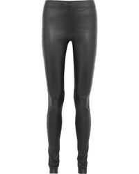 JOSEPH Leather leggings - Black