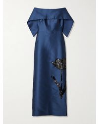 Erdem - Off-The-Shoulder Embellished Mikado Gown - Lyst