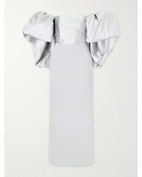 Solace London - Floris Off-The-Shoulder Satin-Twill And Crepe Maxi Dress - Lyst