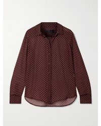 Nili Lotan - Gaia Polka-Dot Silk Crepe De Chine Shirt - Lyst