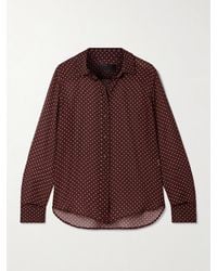 Nili Lotan - Gaia Polka-Dot Silk Crepe De Chine Shirt - Lyst