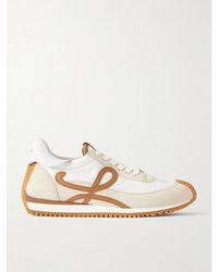 Loewe - Flow Runner 2.0 Leather-Trimmed Shell And Suede Sneakers - Lyst