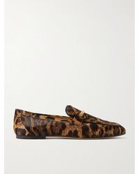 Tod's - Embellished Leopard-Print Calf Hair Loafers - Lyst