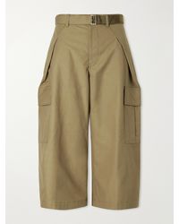 Sacai - Cotton Wide-Leg Cargo Pants - Lyst