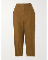 Loro Piana - Cropped Linen And Wool-Blend Tapered Pants - Lyst