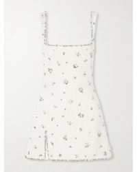 Clio Peppiatt - Diamond Embellished Tulle Mini Dress - Lyst