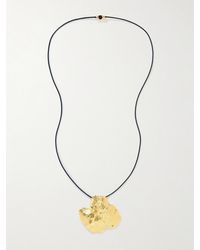YSSO - Eden Rock St Barths Hibiscus Kette Aus Kordel Mit Vergoldetem Detail - Lyst
