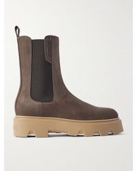 Moncler - Aurea Suede Chelsea Boots - Lyst