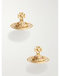 Vivienne Westwood - Pina-Toned Crystal-Embellished Earrings - Lyst