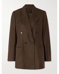 Loro Piana - Oversized Double-Breasted Virgin Wool Blazer - Lyst