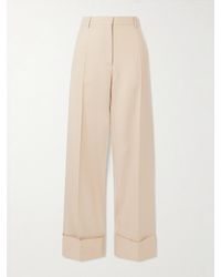 Valentino Garavani - Wool-Twill Wide-Leg Pants - Lyst