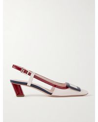 Roger Vivier - Belle Vivier 45 Color-Block Patent-Leather Slingback Pumps - Lyst