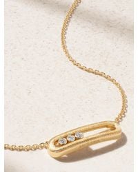 Messika - Move Classique Ciselé 18-Karat Diamond Necklace - Lyst