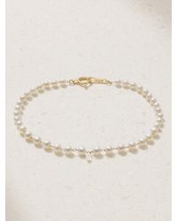 Mizuki - 14-Karat, Pearl And Diamond Bracelet - Lyst