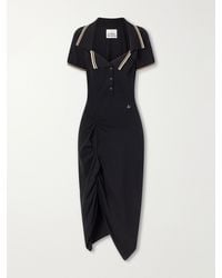 Vivienne Westwood - Long Monday Pulling Ruched Cotton-Piquet Midi Dress - Lyst