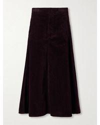 Polo Ralph Lauren - Cotton-Corduroy Midi Skirt - Lyst