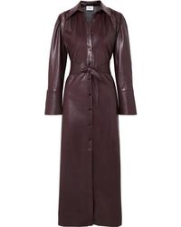 Nanushka Rosana Belted Vegan Leather Dress - Multicolour