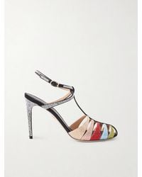 Ferragamo - Lipa 95 Crystal-Embellished Suede Sandals - Lyst