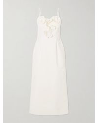 Magda Butrym - Embellished Ruffled Cotton Midi Dress - Lyst
