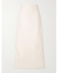 Loulou de Saison - Inga Paneled Leather Midi Skirt - Lyst