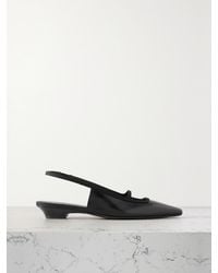 Neous - Sabik Grosgrain-Trimmed Glossed-Leather Slingback Pumps - Lyst