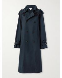 Bottega Veneta - Trenchcoat Aus Wollgabardine Mit Gürtel - Lyst