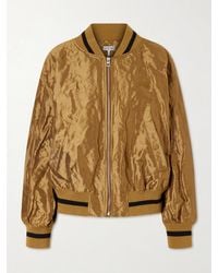 Loewe - Anagram Crinkled Satin-Twill Bomber Jacket - Lyst