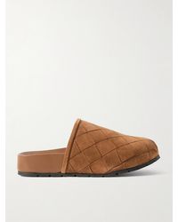 Bottega Veneta - Reggie Intrecciato Suede Slippers - Lyst