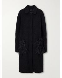 PAULINE DUJANCOURT - Annie Chiffon-Trimmed Alpaca-Blend Coat - Lyst