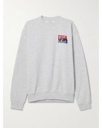 Sporty & Rich - Adidas Originals Printed Cotton-Blend Jersey Sweatshirt - Lyst