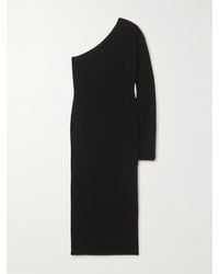 Frankie Shop - Robe Midi Asymétrique En Mailles Lina - Lyst