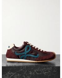 Loewe - Ballet Runner 2.0 Sneakers Aus Shell, Veloursleder Und Leder Mit Logoapplikationen - Lyst