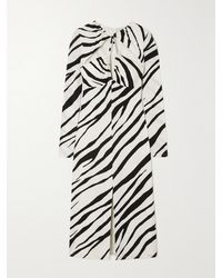 Et Ochs - Eleanor Cutout Ruched Zebra-Print Stretch-Jersey Midi Dress - Lyst
