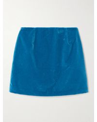Blazé Milano - Coci Cotton-Velvet Mini Skirt - Lyst