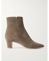 Manolo Blahnik - Bottines En Daim Myconia 50 - Lyst
