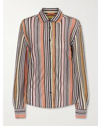 Missoni - Striped Metallic Crochet-Knit Shirt - Lyst