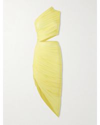 Alaïa - One-Shoulder Cutout Stretch-Jersey Midi Dress - Lyst