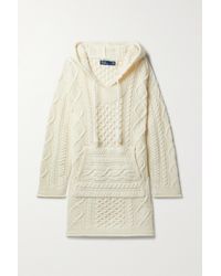 Polo Ralph Lauren Aran Cable-knit Cotton Hoodie - Natural