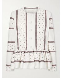 LIBEROWE - Printed Peplum Cotton Jacket - Lyst